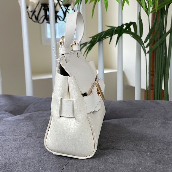 ZAC POSEN ~ Brigette Belted Leather Handbag ~ Swan ~ NWT! - Picture 2 of 12